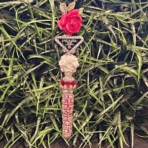 Red Rose Pearl Glam Inspired Pen